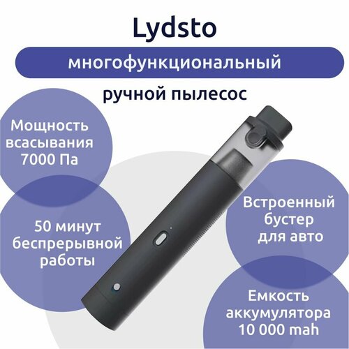 Автомобильный пылесос Lydsto handheld vacuum cleaner 3 in 1 с бустером стартером 790000₽