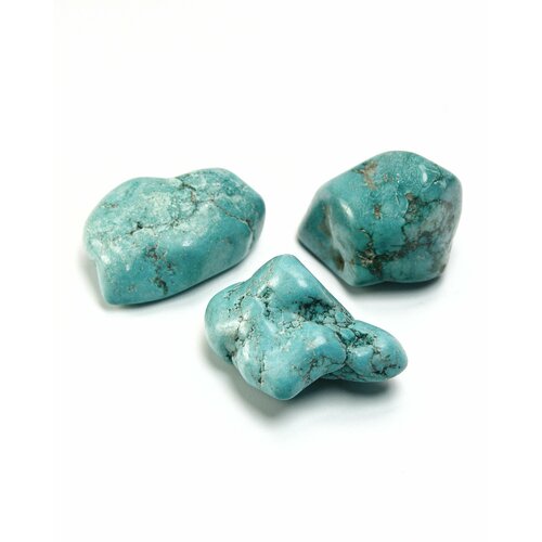 Бирюза - 25-35 см натуральный камень 3 шт - для декора поделок бижутерии 1060₽