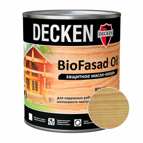 DECKEN Масло-лазурь DECKEN Bio Fasad Oil Wood Бук 0,75 л