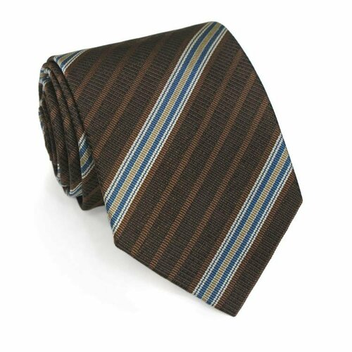 Галстук Rene Lezard, коричневый галстук rene lezard натуральный шелк в полоску для мужчин коричневый