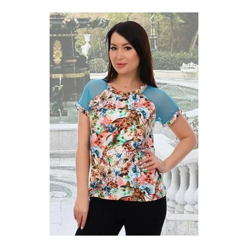 фото Футболка moses, размер 54, бирюзовый