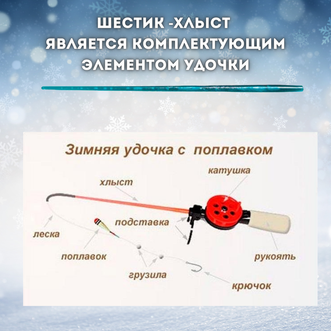 Хлыстики для зимней удочки / Набор шестиков универсальных / Шестик рыболовный Westmаn 200мм , 10 шт — фото 7