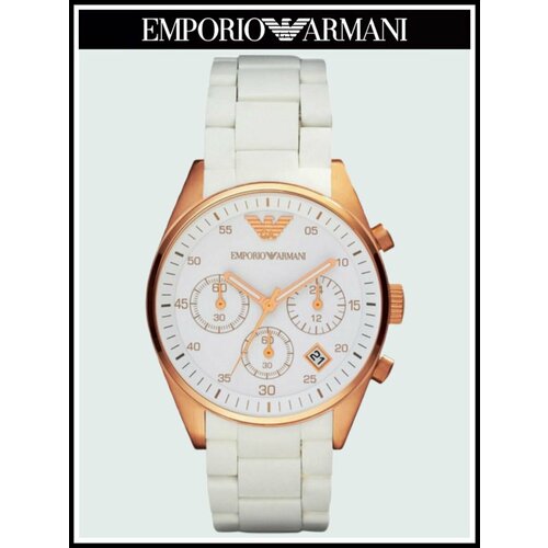 фото Наручные часы emporio armani часы женские emporio armani белые sportivo с хронографом, белый