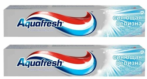 Aquafresh Зубная паста Сияющая Белизна, 100 мл, 2 шт