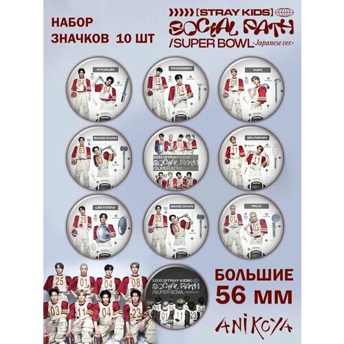 фото Значки на рюкзак social path группы stray kids anikoya