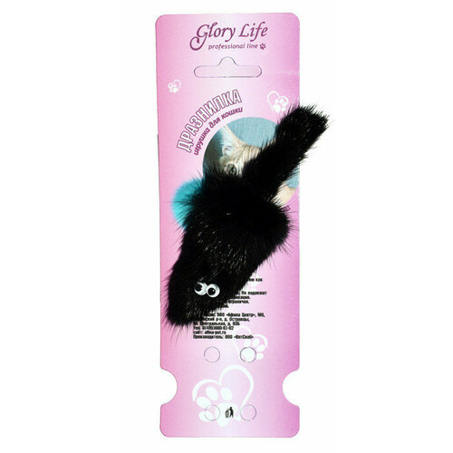 Glory Life "Мышь норка М" мягкая игрушка для кошек с мехом норки