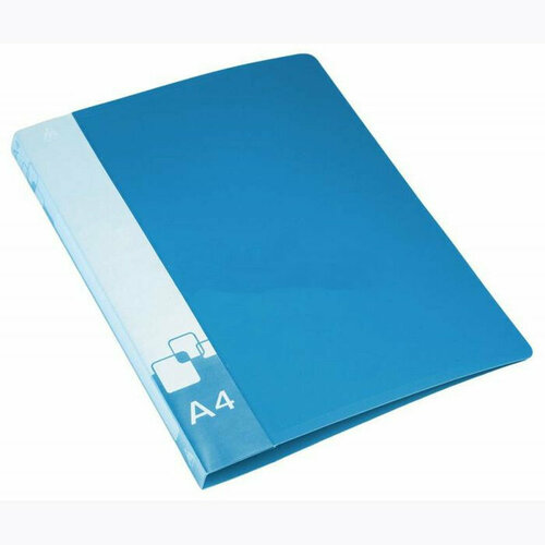 Папка с прижимом А4 16мм пластик 0,7мм синяя, с карманом (Бюрократ) арт. PZ07CBLUE. Количество в наборе 5 шт.