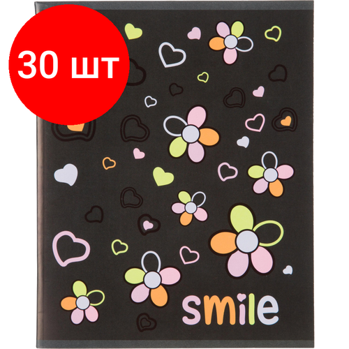 Комплект 30 штук, Тетрадь общая А5 96л №1School Smile, клет, скреп, ВД-лак тетрадь общая а5 96л 1school smile клет скреп вд лак