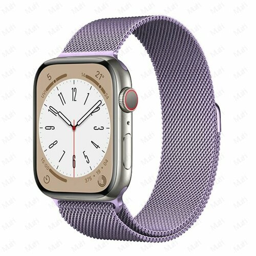 ремешок для apple watch 42 44 45 49 mm миланская петля розовое золото rose gold металлический ремешок на магнитной застёжке для часов apple Ремешок миланcкий из нержавеющей стали Milanese Loop для Apple Watch 42/44/45/49 мм, на магните, фиалковый (15)