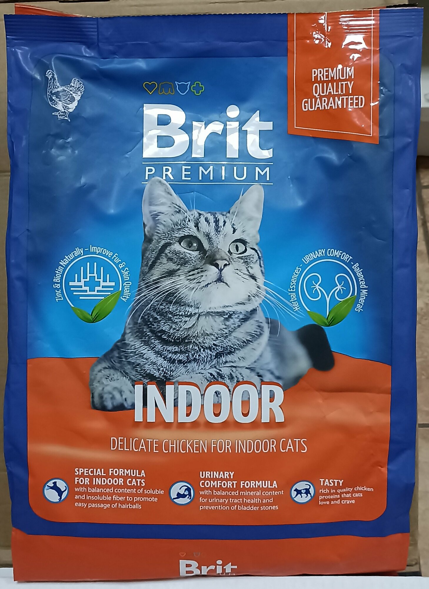 Brit Premium Cat Indoor для взрослых домашних кошек Курица, 2 кг. - фотография № 20