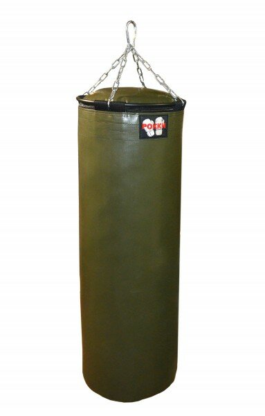 Боксёрский мешок подвесной (двойной тент), 180*40 см, 75 кг, хаки (влагостойкий)