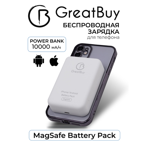 Беспроводная магнитная зарядка для смартфона с функцией MagSafe 10000 мАч