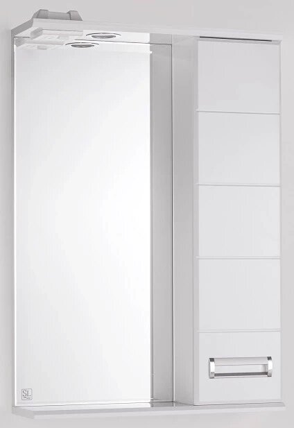 фото Зеркальный шкаф 55х83 см белый глянец Style Line Ирис LC-00000018