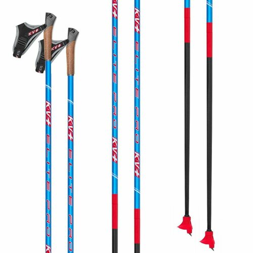 фото Палки лыжные kv+ elite pro clip blue qcd cross country pole, 22p020q, 135 см.
