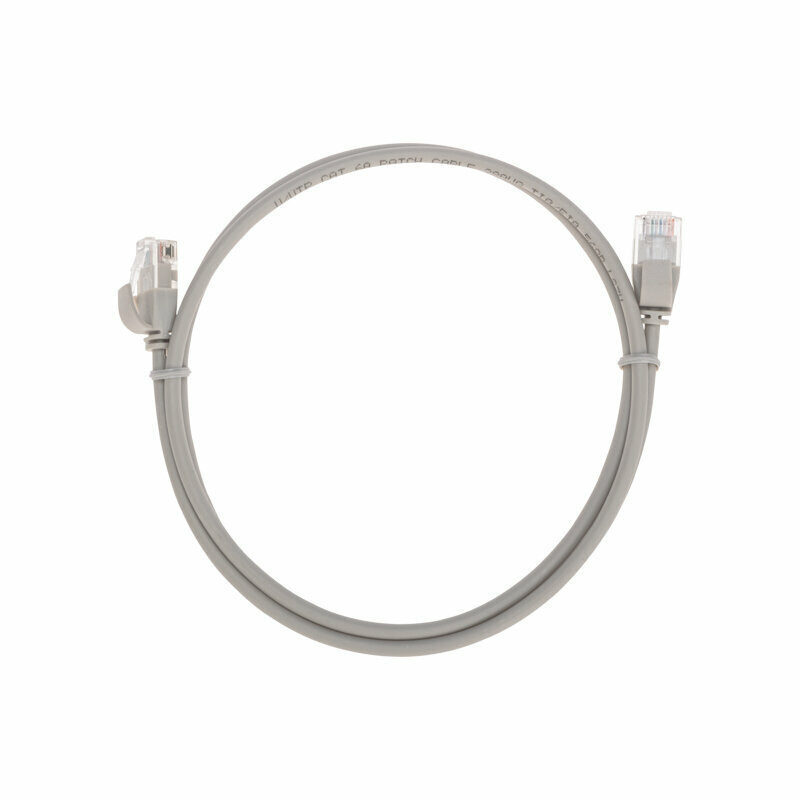 Патч-корд U/UTP CAT 6A (10G), RJ45-RJ45, 28AWG, LSZH, серый, 1м REXANT 1 шт арт. 02-0380-1