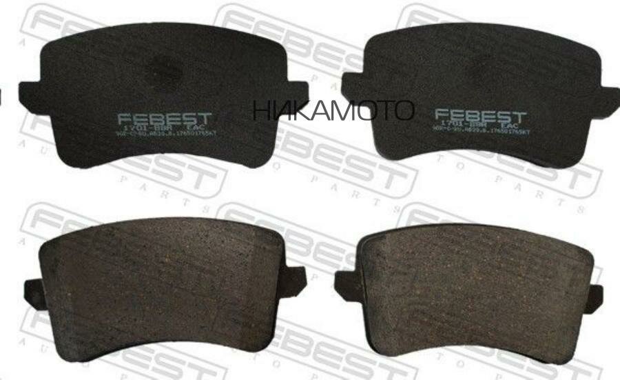 FEBEST 1701-B8R Колодки тормозные AUDI A4/A5/Q5 1.8-3.2 07- задние