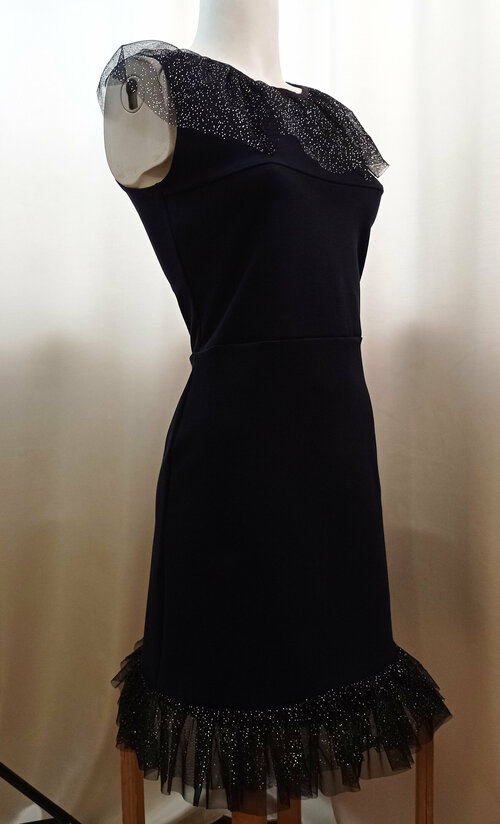 Платье Olga-fest, размер 42, черный, синий