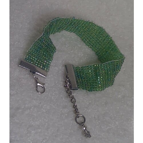Плетеный браслет СОЧНАЯ ЗЕЛЕНЬ, 1 шт., размер 16 см, размер one size, зеленый