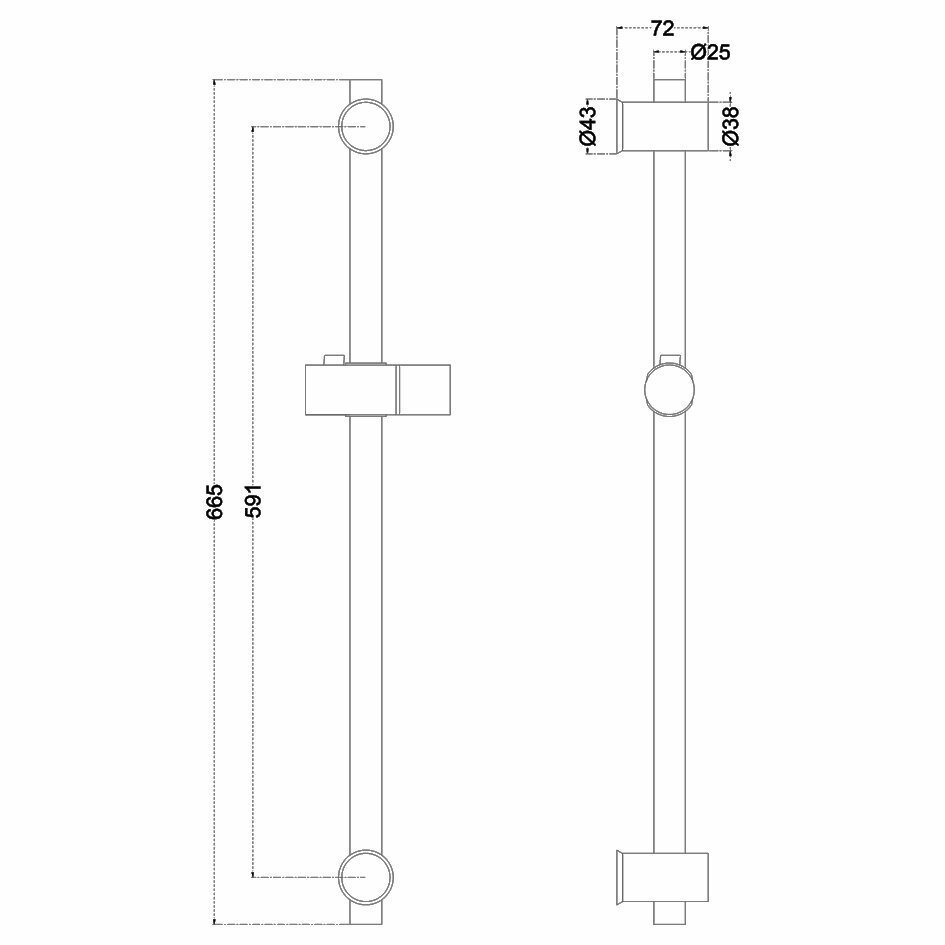 Штанга для душа MELANA-F610106 Tondo - фото №3