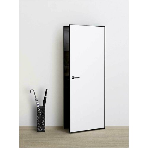 Дверь межкомнатная PX-0 2300 мм Invisible кромка AL черная с 4-х сторон цвет белый грунт 2300800 полотно 15780₽