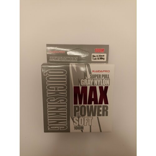 Леска Kaida MAX Power soft 100m 0.35mm 9.56kg леска kaida pro max power soft gray nylon 200м 0 30мм 8 58кг