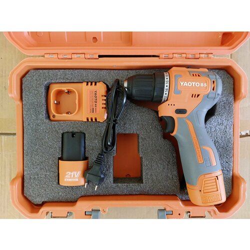 Бесщеточный шуруповерт YAOTO BS-21 55 Нм 2 А кб 2 Ач 750000₽