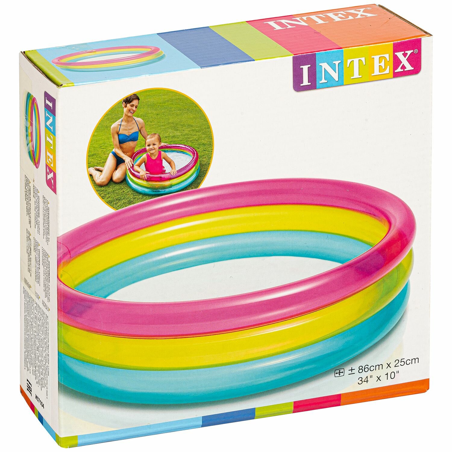 Бассейн Радуга 86*25см 1-3 года — фото 1