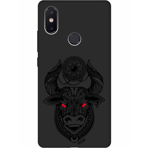 Матовый Soft Touch силиконовый чехол на Xiaomi Mi 8 SE, Сяоми Ми 8 СЕ с 3D принтом Grand Bull черный матовый soft touch силиконовый чехол на xiaomi mi 8 se сяоми ми 8 се с 3d принтом free w черный