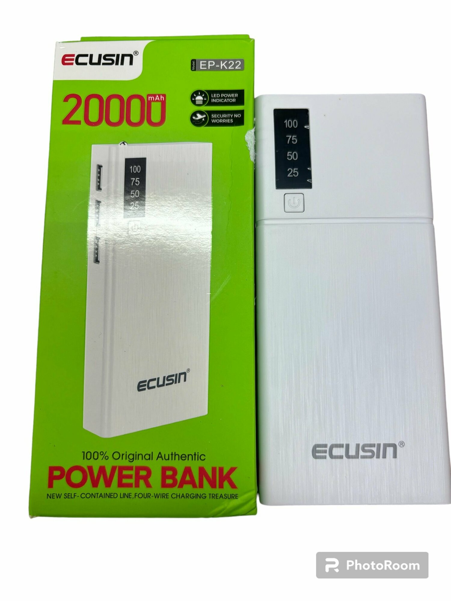 Повербанк 20000 мАч / Power Bank 20000 mAh / Внешний аккумулятор Ecusin EP-K22