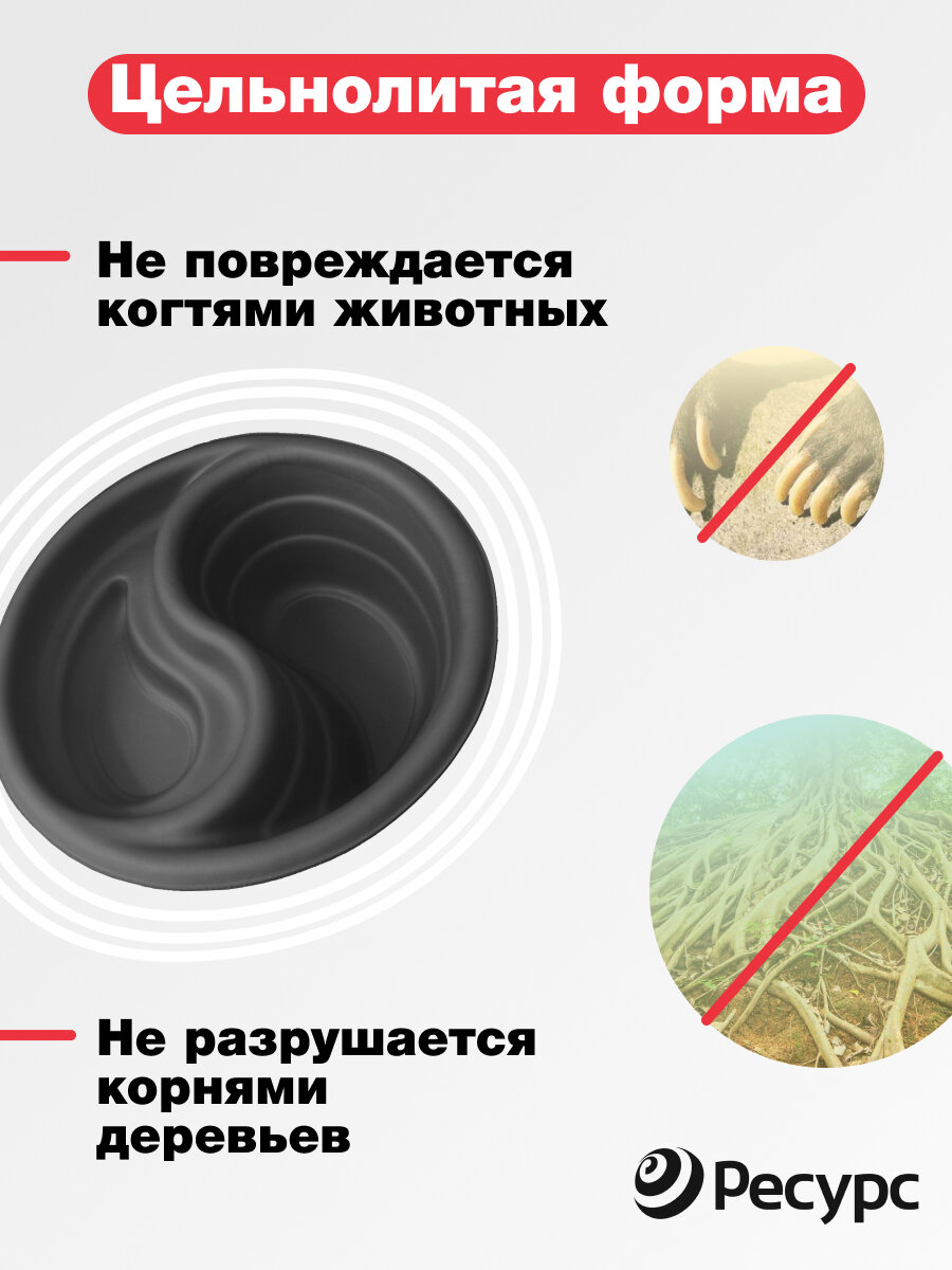 Пруд садовый декоративный № 80 D80 H30 / черный