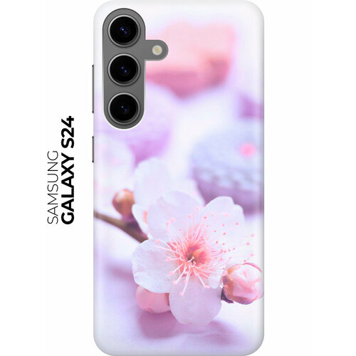 фото Силиконовый чехол на samsung galaxy s24 / самсунг с24 с рисунком "цветок вишни" bestluck