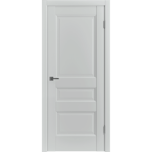 стеклянная межкомнатная дверь лайт сатинато белое 2000 800 комплект полотно коробка наличник Межкомнатная дверь VFD Emalex 3 ДГ, Steel 2000*800. Комплект (полотно, коробка, наличник)