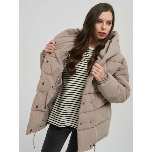 фото Пуховик каляев, размер 42-44, бежевый