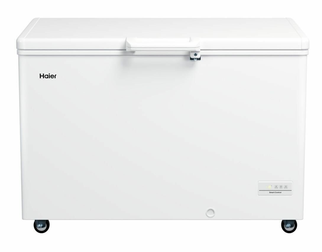 Ларь морозильный с белой крышкой HAIER HCE380RFC