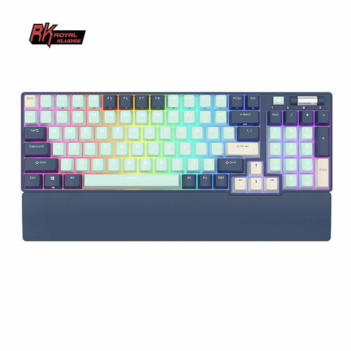 Беспроводная клавиатура Royal Kludge RK96 RGB, Forest Blue, переключатели RK Brown