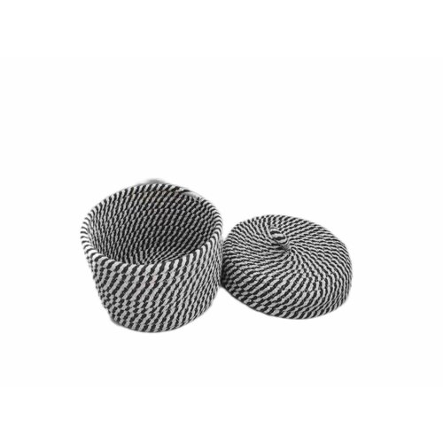 Корзина плетеная для хранения TrendTime с крышкой 15x15x10 см