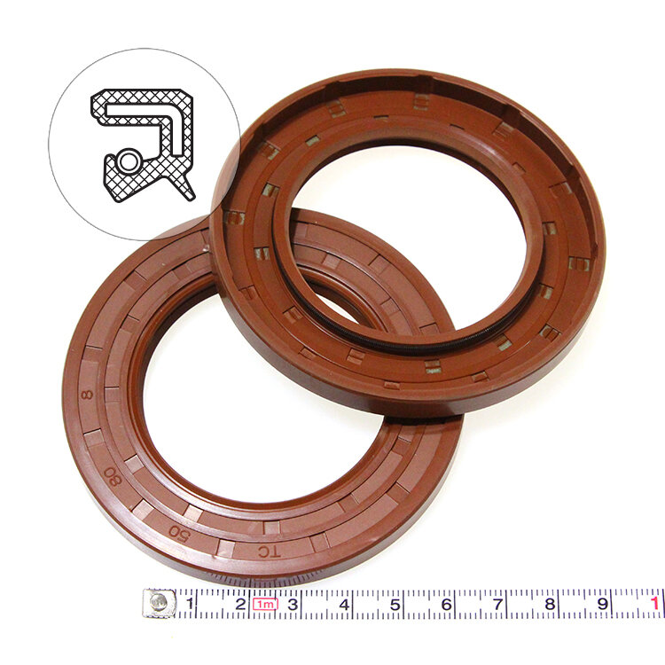 Манжета армированная (Сальник) 50х80х8 (тип 2 / TC) 75FKM