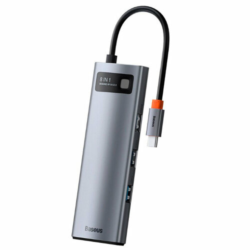Baseus USB концентратор Baseus Multi-functional HUB Metal Gleam Series 8-in-1 WKWG050013 Grey 480100₽