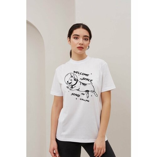 Футболка размер L, белый, черный, зеленый