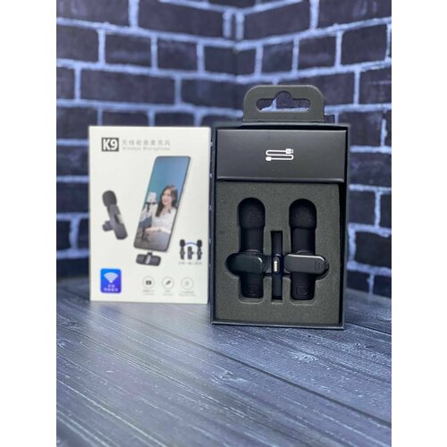 Микрофон для айфона 2 шт Микрофон петличный беспроводной 2 шт для телефона для записи видеоПКкараоке для iPhone ресивер разъемом Lightning 139900₽