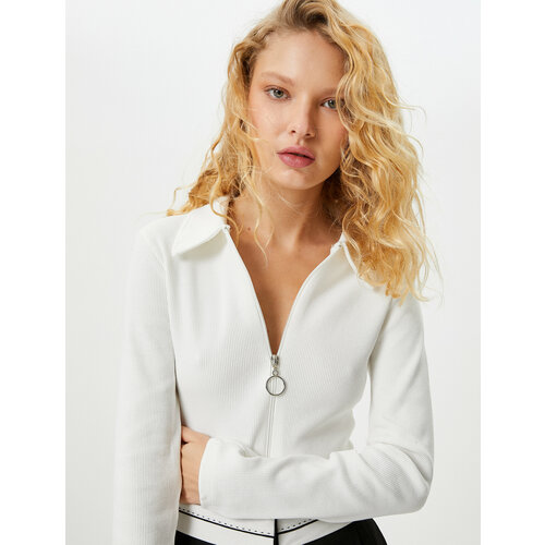 фото Лонгслив koton, размер xs, бежевый