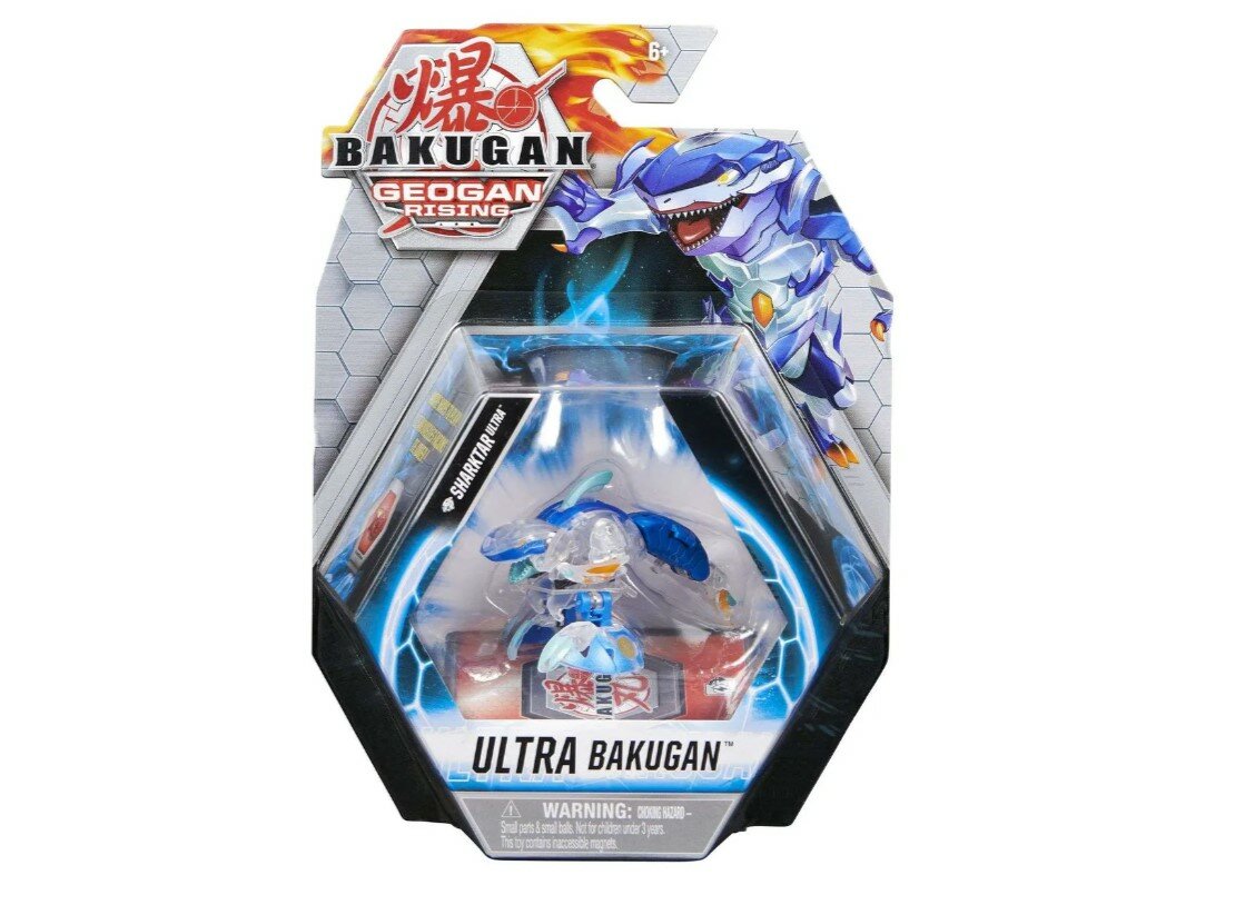 Фигурка-трансформер Ultra Bakugan S3 Sharktar 6061538/20132900 прозрачный