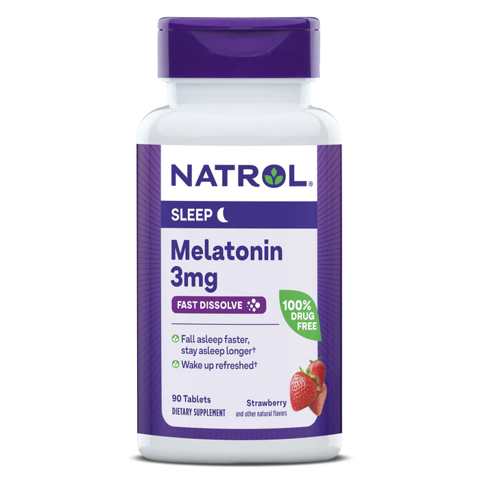 Natrol Melatonin 3mg F/D 90 tabs/ Мелатонин 3мг 90 быстрорастворимых таблеток
