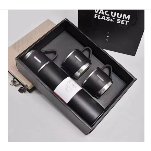 Вакуумный термос с кружкамиТермос 05 литров с двумя кружкамиТермос для горячих напитковПодарочный набор Объем 500 мл 760₽