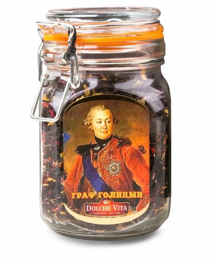 Чай Дольче Вита "Граф Голицын", элитный черный чай с добавками, 125 г