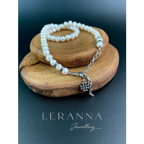 Чокер LERANNA, жемчуг культивированный, длина 50 см, белый