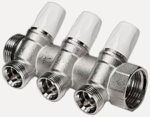 Изображение товара Коллектор регулируемый РЕХАУ G1 1" НР-ВР, 3 отвода 3/4" 3 1 1