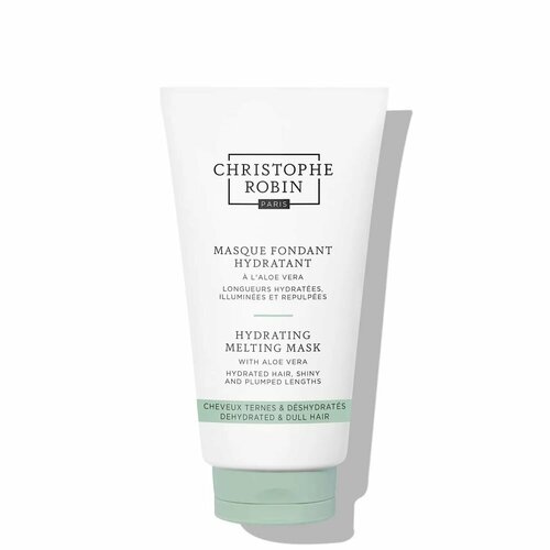 Увлажняющая тающая маска для ломких и сухих волос CHRISTOPHE ROBIN Hydrating melting mask with Aloe Vera 75ml