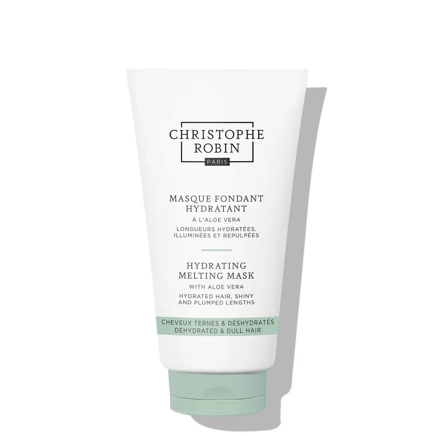 Увлажняющая тающая маска для ломких и сухих волос CHRISTOPHE ROBIN Hydrating melting mask with Aloe Vera 75ml