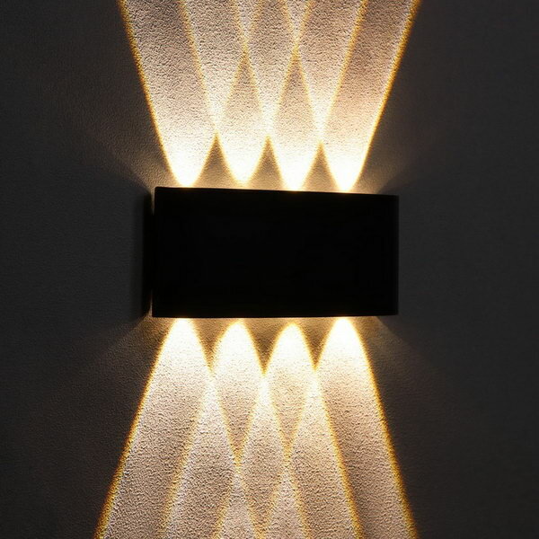 фото Светильник фасадный "Полусфера", FSD-100, 8 Вт, 3000К, 4 луча, IP65, 220 В, металл, черный 1008542